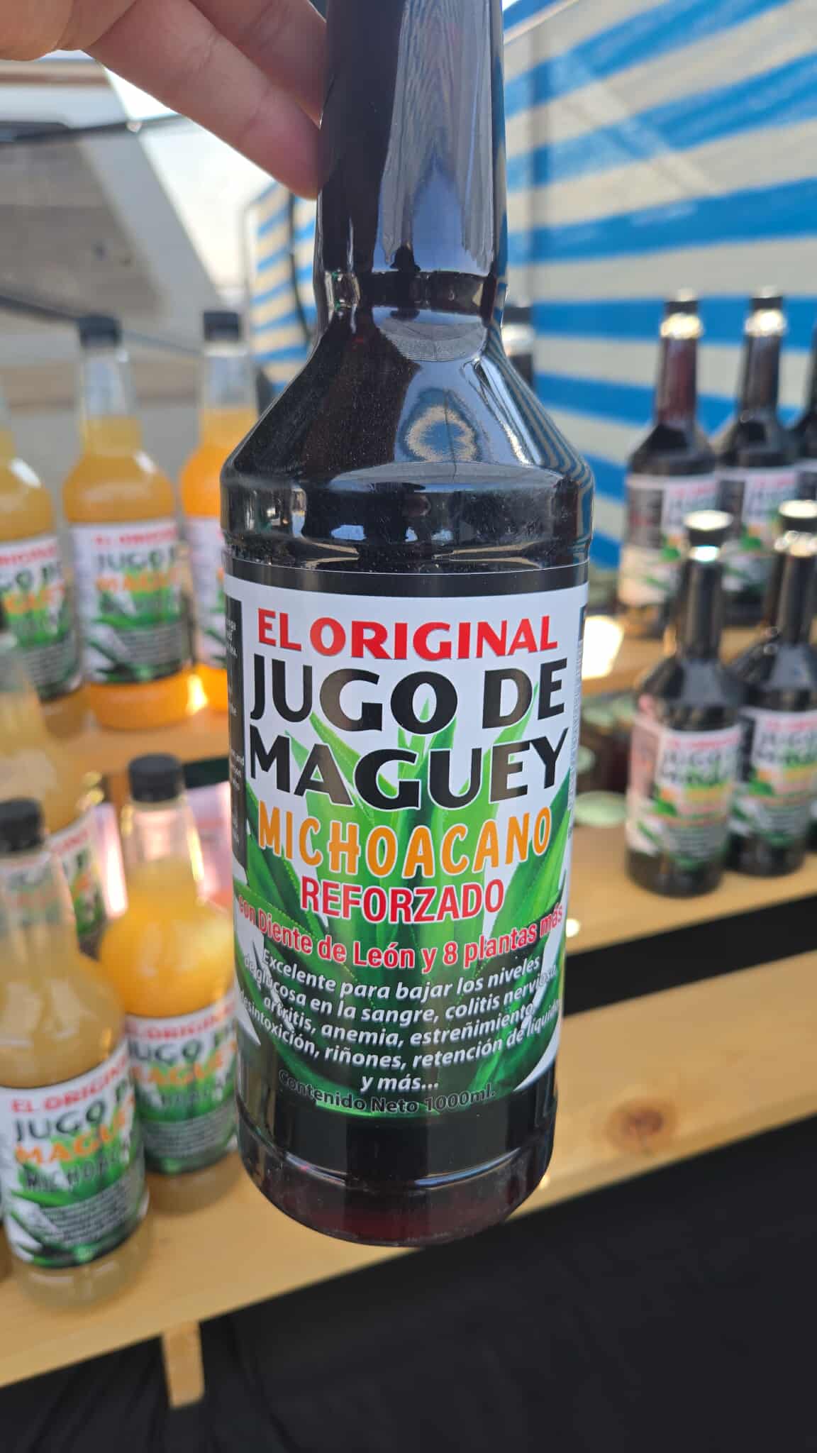 JUGO DE MAGUEY ORIGINAL DE MICHOACAN CON DIENTE DE LEON Y 8 PLANTAS MAS